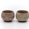 Shop Teaware Hagi-yaki Yunomi (Teacups) | Japanese Tea Cups - Pair Of Beige Hagi Guinomi - 50Ml