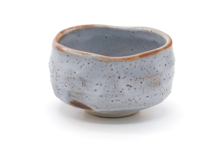 Shop Teaware Mino-yaki Chawan (Matcha Bowls) | Japanese Matcha Bowl - Katou Hideyama - Blue Shino Mino Chawan - 500Ml