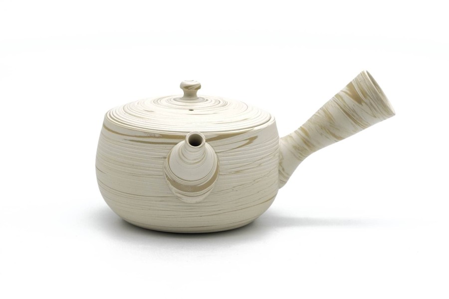 Shop Teaware Tokoname-yaki Kyusu (Teapots) | Kyushu, Japan - Tosen Kiln - Nerikomi Tokoname-Yaki Ceramic Marble Teapot - 250Ml