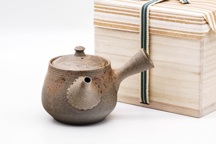 Shop Teaware Tokoname-yaki Kyusu (Teapots) | Japan Kyusu - Tanikawa Jin - Mogake Tanka Tokoname Teapot - 250Ml