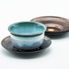 Shop Teaware Metal Chataku (Tea Saucers) | Japanese Tea Tower - Set Of 5 Floral Hammered Copper Saucers