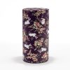 Shop Teaware Other Production Areas Tea Storage | Japanese Tea Can - Kotodo - Purple Rabbit And Paper Metal Tea Can - 200G