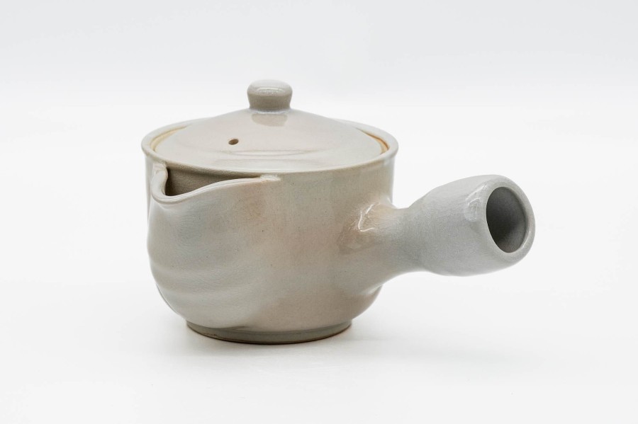 Shop Teaware Hagi-yaki Kyusu (Teapots) | Japanese Kyusu - Tsubakihide Kiln - Classic Beige Hagi-Yaki Teapot - 300Ml