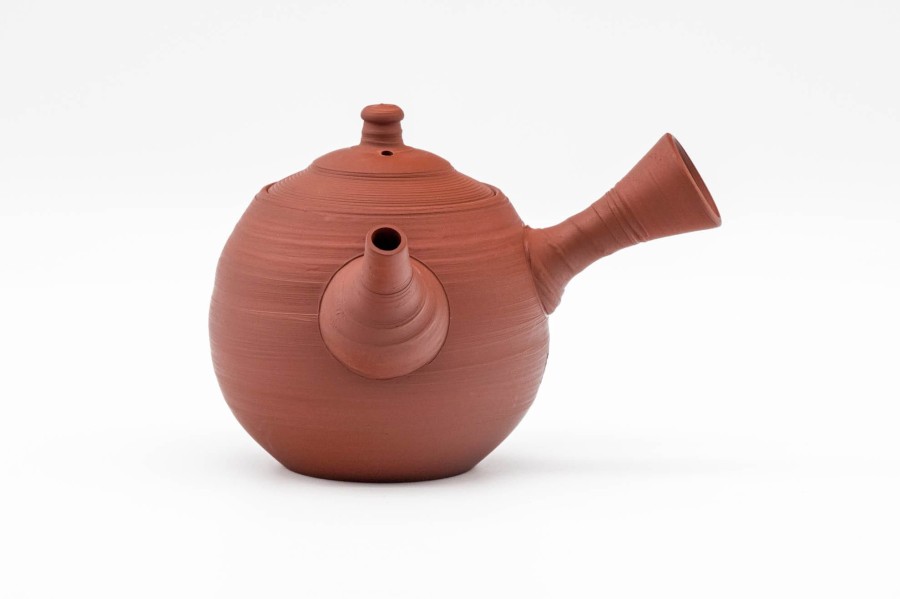 Shop Teaware Tokoname-yaki Kyusu (Teapots) | Japanese Kyusu - Murakoshi Fugetsu - Sujihiki Tokoname Red Shudei Teapot - 250Ml