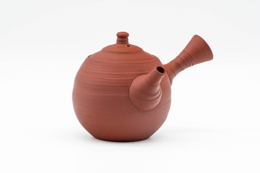 Shop Teaware Tokoname-yaki Kyusu (Teapots) | Japanese Kyusu - Murakoshi Fugetsu - Sujihiki Tokoname Red Shudei Teapot - 250Ml