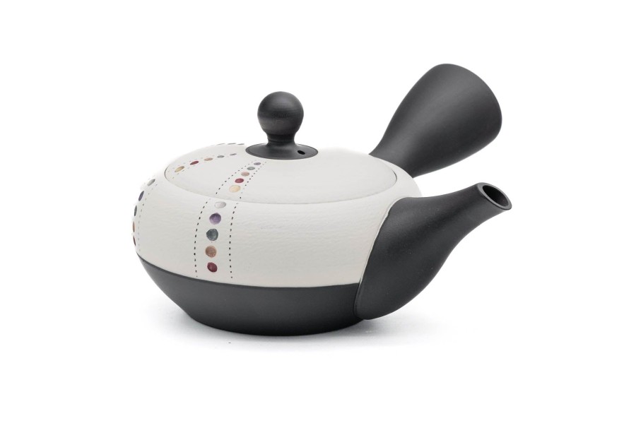 Shop Teaware Tokoname-yaki Kyusu (Teapots) | Kyushu, Japan - Shoho Kiln - Pearlescent Dot Tokoname Teapot - 260Ml