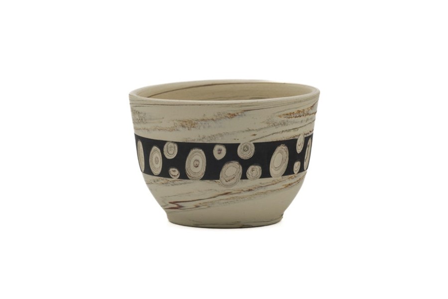 Shop Teaware Tokoname-yaki Yunomi (Teacups) | Japanese Tea Cup - Hotta Takumi Hotta - Mizutama Nerikomi Tokoname-Yaki Yunomi - 110Ml