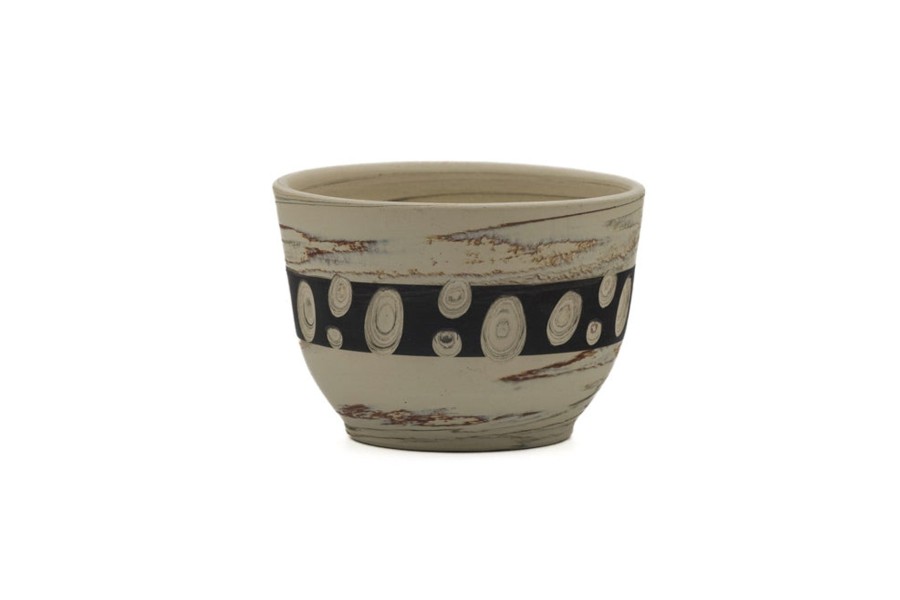 Shop Teaware Tokoname-yaki Yunomi (Teacups) | Japanese Tea Cup - Hotta Takumi Hotta - Mizutama Nerikomi Tokoname-Yaki Yunomi - 110Ml