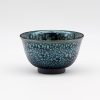 Shop Teaware Kiyomizu-yaki Yunomi (Teacups) | Japanese Tea Cup - Tanaka Eiko - Blue Yuteki Tenmoku Kiyomizu Senchawan - 50Ml