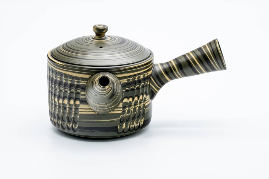 Shop Teaware Tokoname-yaki Kyusu (Teapots) | Kyushu, Japan - Tosen Kiln - Nerikomi Tokoname-Yaki Ceramic Marble Teapot - 280Ml