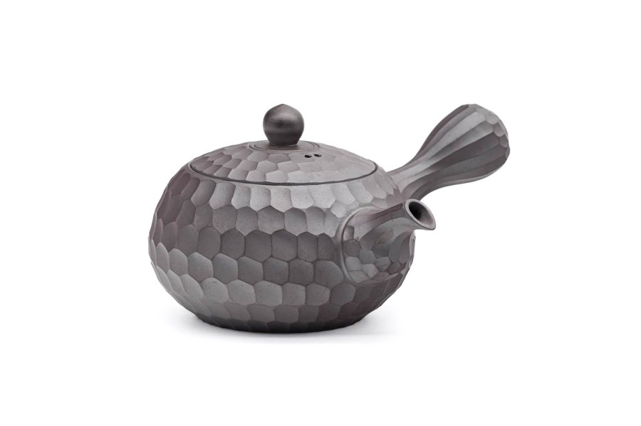 Shop Teaware Banko-yaki Kyusu (Teapots) | Japanese Kyusu - Mori Iroku - Diamond Cut Banko-Yaki Teapot - 180Ml