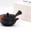 Shop Teaware Tokoname-yaki Kyusu (Teapots) | Kyushu, Japan - Iwase Koji - Black And Red Yohen Tokoname Teapot - 250Ml