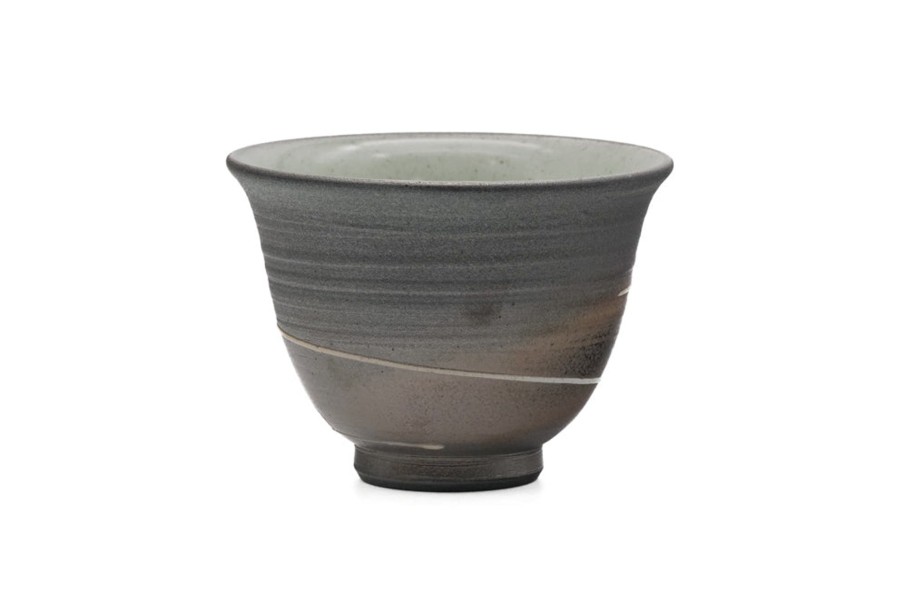 Shop Teaware Tokoname-yaki Yunomi (Teacups) | Japanese Tea Cup - Sawada Tomohiro - Spiral Texture Tokoname Yunomi - 90Ml