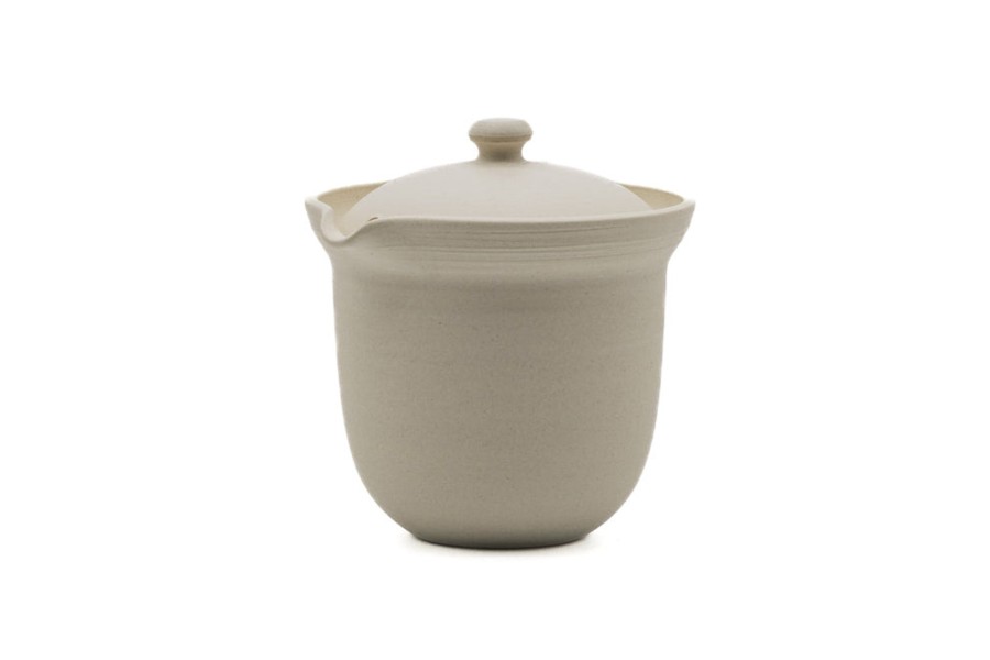 Shop Teaware Tokoname-yaki Kyusu (Teapots) | Japanese Chaho - Tsuzuki Yutaka - White Tokoname Handleless Teapot - 200Ml