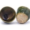 Shop Teaware Other Production Areas Yunomi (Teacups) | Japanese Tea Cups - Pair Of Large Green Blue Drop Glaze Yuomi - 300 Ml