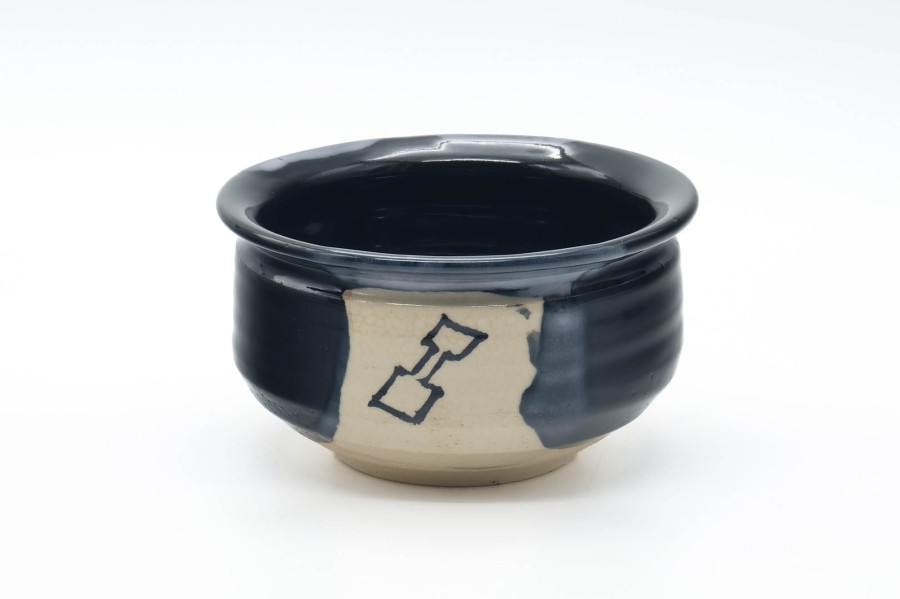 Shop Teaware Oribe-yaki Tea Ceremony Utensils | Japan Kensui - Black Oribe Boiling Water Bowl - 530Ml