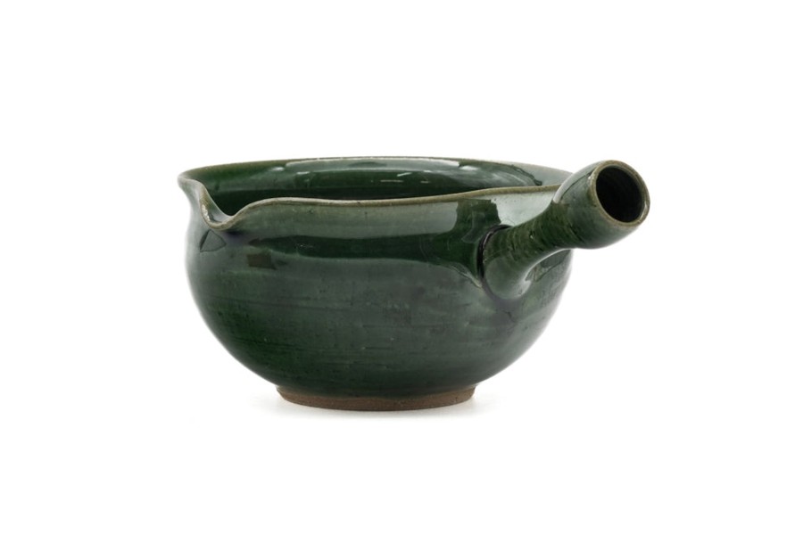 Shop Teaware Tokoname-yaki Yuzamashi (Water Coolers) | Japanese Yuzamashi - Junzo Maekawa - Green Oribe Glaze Tokoname Water Dispenser - 280Ml