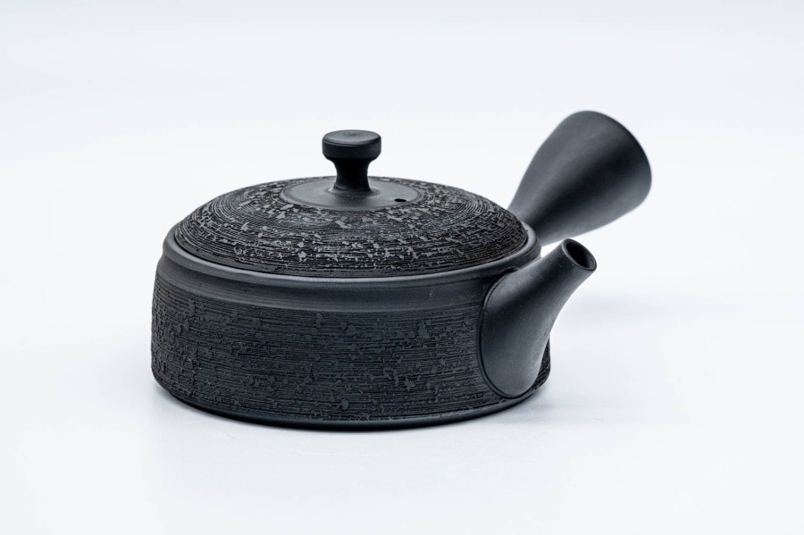 Shop Teaware Tokoname-yaki Kyusu (Teapots) | Japan Kyusu - Gyokko Kiln - Flat Matsukawa Kokudei Tokoname-Yaki Ceramic Teapot - 140Ml