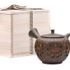 Shop Teaware Tokoname-yaki Kyusu (Teapots) | Japanese Kyusu - Mano Shunen - Plum Layered Tokoname Teapot - 200Ml