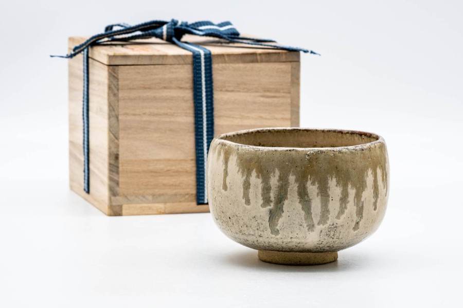 Shop Teaware Other Production Areas Chawan (Matcha Bowls) | Japanese Matcha Bowl - Koshimune Kouju - Beige Gray Glazed Tea Bowl - 350Ml