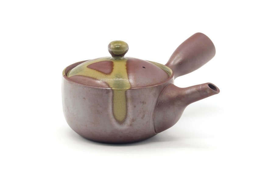 Shop Teaware Banko-yaki Kyusu (Teapots) | Kyusu Japan - Gray Glaze Banko Mesh Teapot - 220Ml