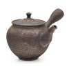 Shop Teaware Tokoname-yaki Kyusu (Teapots) | Japanese Kyusu - Junzo Maekawa - Rustic Kuroganesai Tokoname Teapot - 250Ml