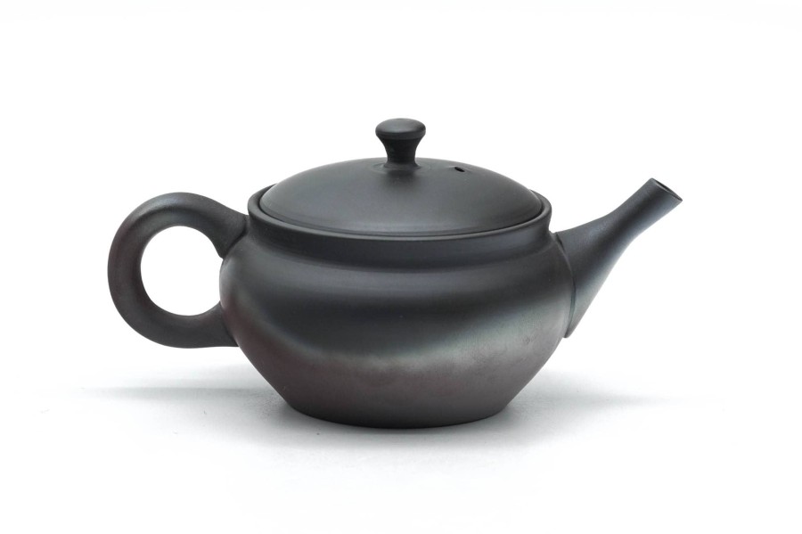 Shop Teaware Tokoname-yaki Kyusu (Teapots) | Japanese Kyusu - Gyokko Kiln - Kokudei Yohen Tokoname-Yaki Teapot With Back Handle - 110Ml