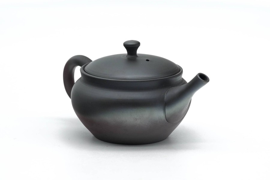 Shop Teaware Tokoname-yaki Kyusu (Teapots) | Japanese Kyusu - Gyokko Kiln - Kokudei Yohen Tokoname-Yaki Teapot With Back Handle - 110Ml