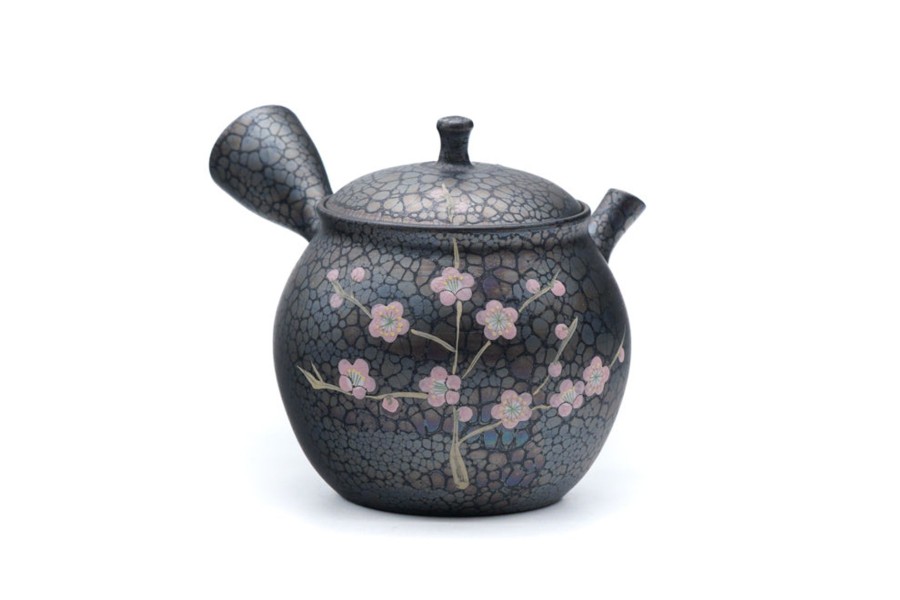 Shop Teaware Tokoname-yaki Kyusu (Teapots) | Kyushu, Japan - Shoji Umehara - Plum Blossom Tenmoku Tokoname Imperial Teapot - 260Ml