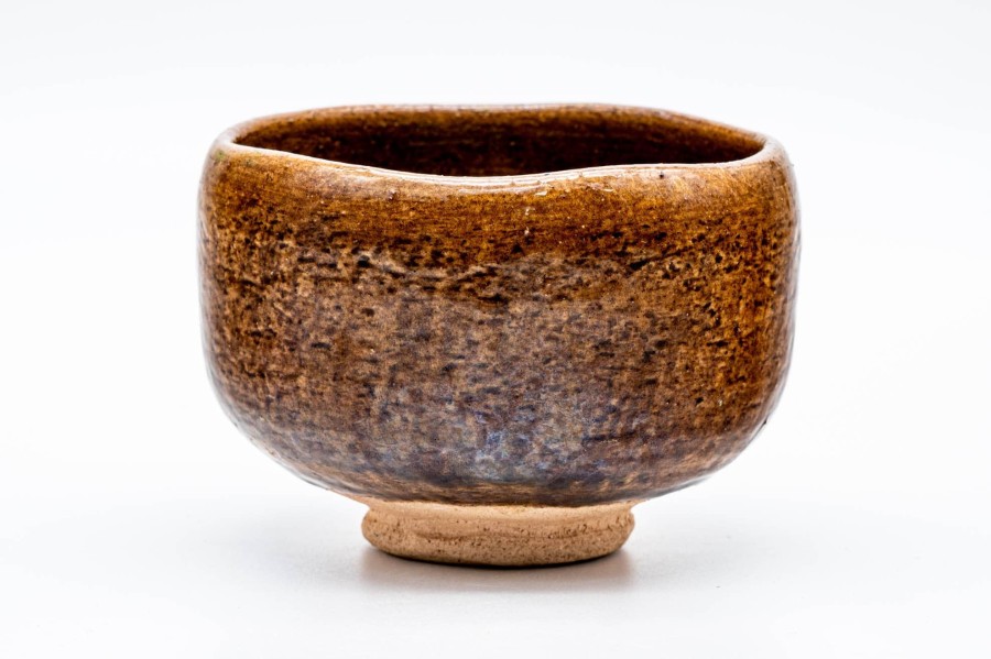 Shop Teaware Raku-yaki Chawan (Matcha Bowls) | Japanese Matcha Bowl - Souraku Kiln - Caramel Glaze Rakuyaki Tea Bowl - 500Ml