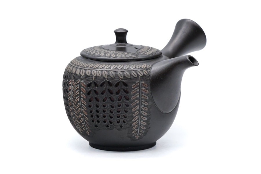 Shop Teaware Tokoname-yaki Kyusu (Teapots) | Japanese Kyusu - Mano Shunen - Wisteria Layered Tokoname Teapot - 200Ml