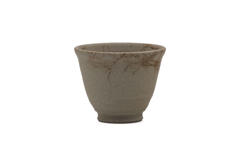 Shop Teaware Tokoname-yaki Yunomi (Teacups) | Japanese Tea Cup - Tanikawa Jin - Mogake Yakishime Tokoname Senchawan - 40Ml