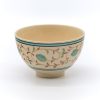 Shop Teaware Kyo-yaki Chawan (Matcha Bowls) | Japanese Matcha Bowl - Beige Green Vines Kyo Chawan - 450Ml