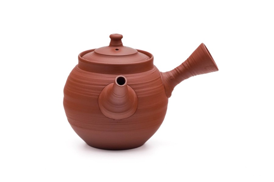 Shop Teaware Tokoname-yaki Kyusu (Teapots) | Japanese Kyusu - Murakoshi Fugetsu - Sujihiki Tokoname Red Shudei Teapot - 280Ml