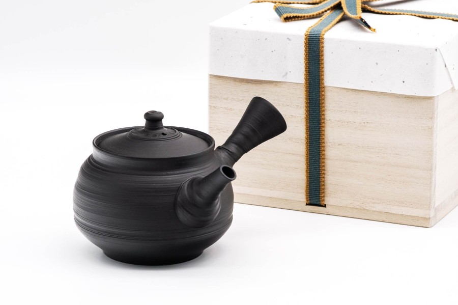 Shop Teaware Tokoname-yaki Kyusu (Teapots) | Japanese Kyusu - Murakoshi Fugetsu - Sujihiki Tokoname-Yaki Kokudei Teapot - 220Ml