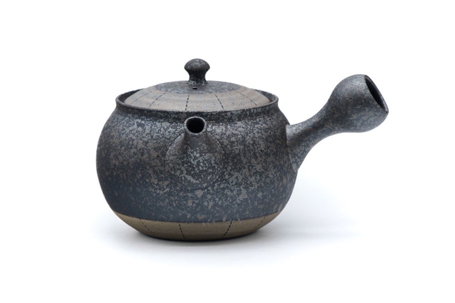 Shop Teaware Tokoname-yaki Kyusu (Teapots) | Japanese Kyusu - Fujita Tokuta - Gray Hanging Pattern Tokoname Teapot - 330Ml