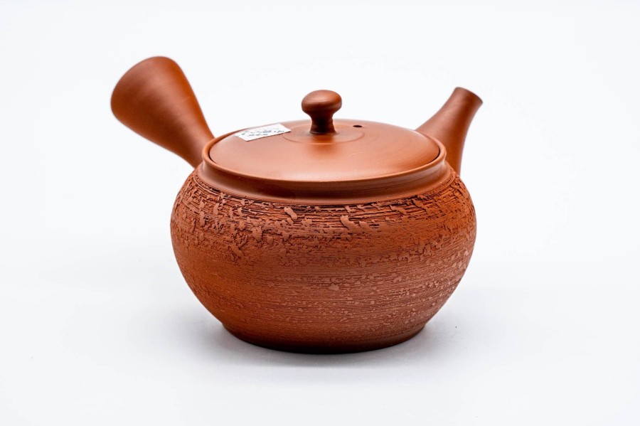 Shop Teaware Tokoname-yaki Kyusu (Teapots) | Kyushu, Japan - Tamakou Jade Work Kiln - Matsukawa Texture Tokoname Ceramic Teapot - 250Ml