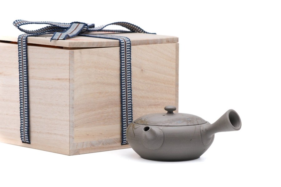 Shop Teaware Tokoname-yaki Kyusu (Teapots) | Kyushu, Japan - Mizuno Hiroshi - Mogake Yakishime Tokoname Teapot - 125Ml