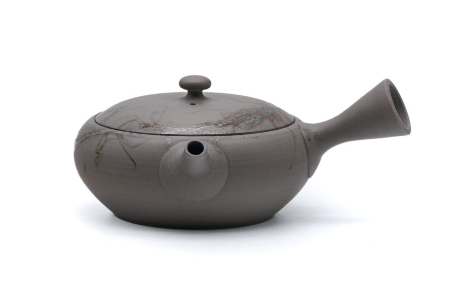 Shop Teaware Tokoname-yaki Kyusu (Teapots) | Kyushu, Japan - Mizuno Hiroshi - Mogake Yakishime Tokoname Teapot - 125Ml