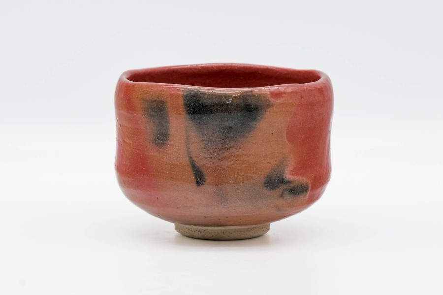 Shop Teaware Raku-yaki Chawan (Matcha Bowls) | Japanese Matcha Bowl - Enraku Kiln - Classic Red Aka-Raku Chawan - 300Ml