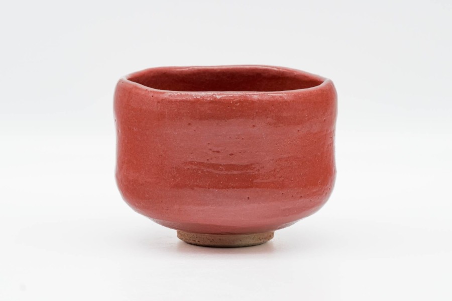 Shop Teaware Raku-yaki Chawan (Matcha Bowls) | Japanese Matcha Bowl - Enraku Kiln - Classic Red Aka-Raku Chawan - 300Ml