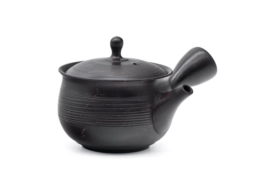 Shop Teaware Tokoname-yaki Kyusu (Teapots) | Japanese Kyusu - Gyokuryu Umehara - Benishibori Tokoname Spiral Teapot - 220 Ml