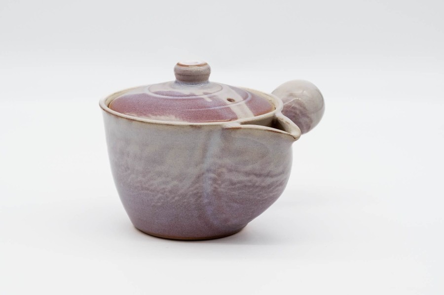 Shop Teaware Hagi-yaki Kyusu (Teapots) | Kyushu, Japan - Tsubakihide Kiln - Purple Hagi-Yaki Teapot - 400Ml