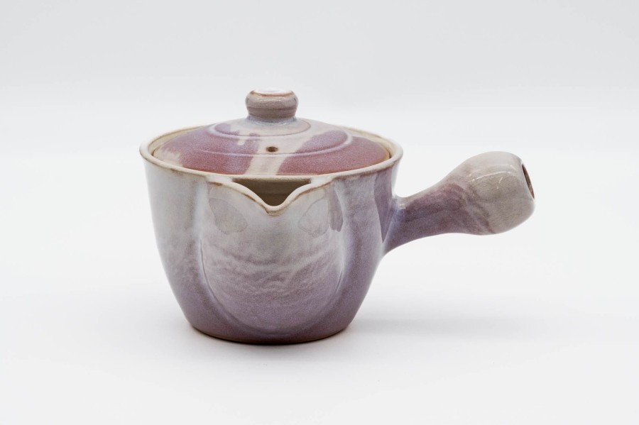 Shop Teaware Hagi-yaki Kyusu (Teapots) | Kyushu, Japan - Tsubakihide Kiln - Purple Hagi-Yaki Teapot - 400Ml