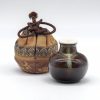 Shop Teaware Takatori-yaki Tea Storage | Japanese Chaire - Motonaga Shoichi - Brown Drop Glaze Marutsubo Takatori-Yaki Tea Jar With Shifuku