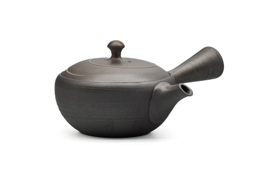 Shop Teaware Tokoname-yaki Kyusu (Teapots) | Japanese Kyusu - Sawada Tomohiro - Spiral Metal Tokoname Teapot - 240Ml