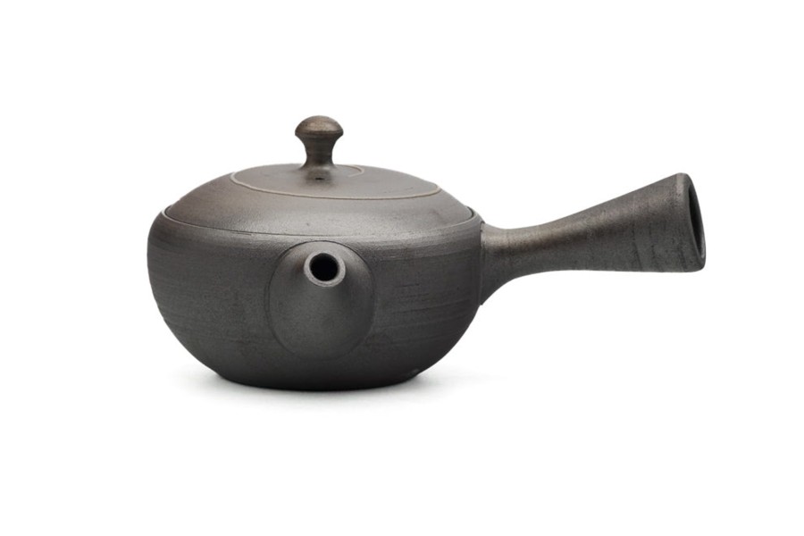 Shop Teaware Tokoname-yaki Kyusu (Teapots) | Japanese Kyusu - Sawada Tomohiro - Spiral Metal Tokoname Teapot - 240Ml