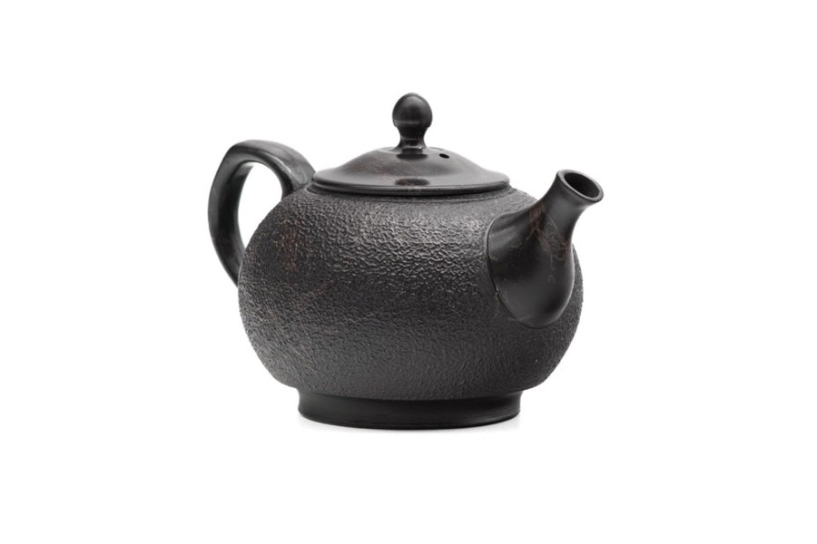 Shop Teaware Tokoname-yaki Kyusu (Teapots) | Kyushu, Japan - Tadaomi Kato - Benishibori Mogake Tokoname Teapot With Back Handle - 280Ml