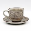 Shop Teaware Kiyomizu-yaki Yunomi (Teacups) | Japanese Tea Cup And Saucer Set - Ito Noriaka - Floral Kohiki Mishima Yunomi - 170Ml