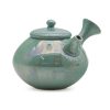 Shop Teaware Tokoname-yaki Kyusu (Teapots) | Japanese Kyusu - Tsuzuki Yutaka - Aquamarine Glazed Tokoname Teapot - 180Ml